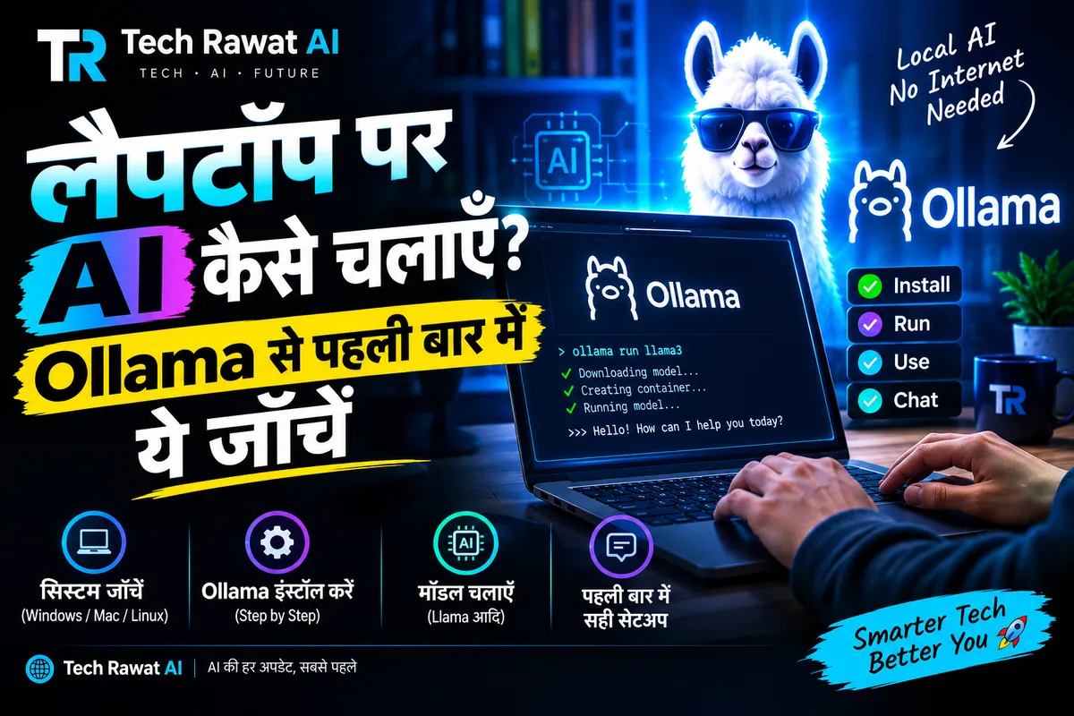 लैपटॉप पर AI कैसे चलाएँ: Ollama से Windows में मुफ़्त शुरुआत